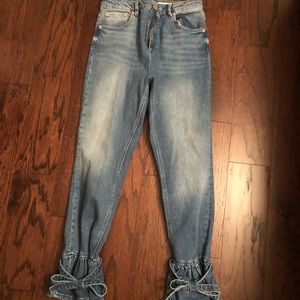 ASOS Tie Bow Ankle Jeans 30/34